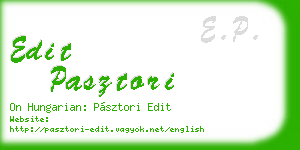 edit pasztori business card